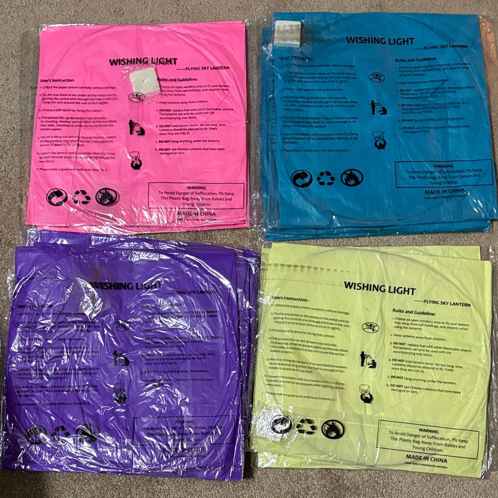 Colorful Wishing Light Sky Lanterns